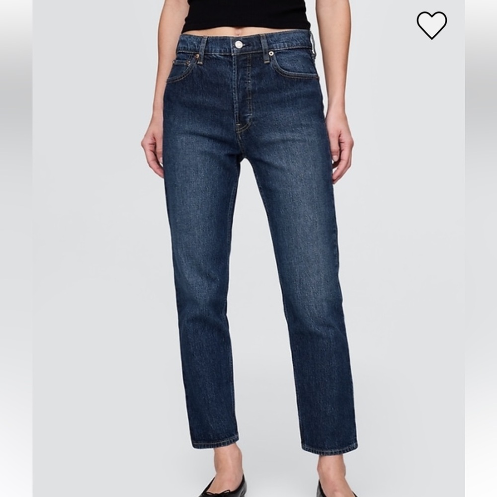 Gap High Rise Cheeky Straight Jeans sz 10 tall